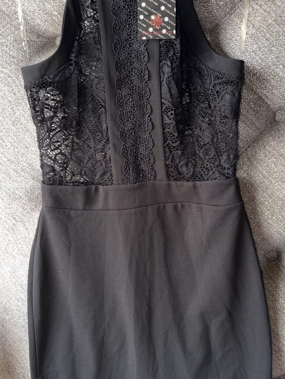Women's Black Lace Panel Dress